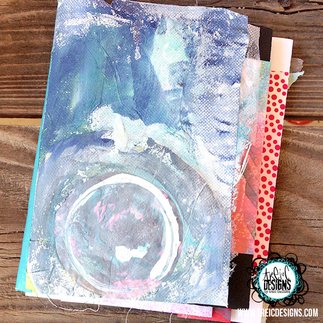 imagine blue collage quilt handmade art journal
