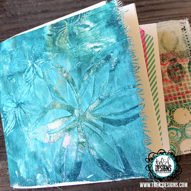 LILY fabric handmade art quilt journal