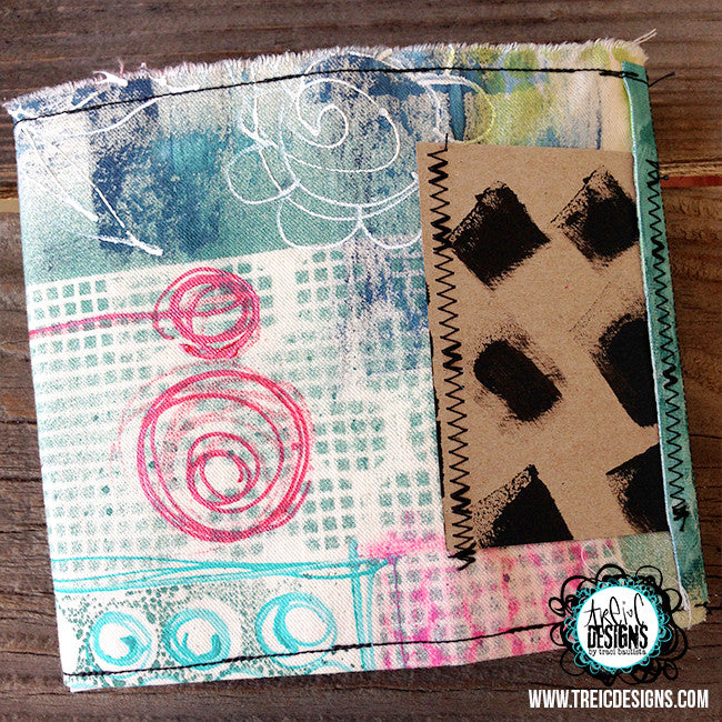 LILY fabric handmade art quilt journal