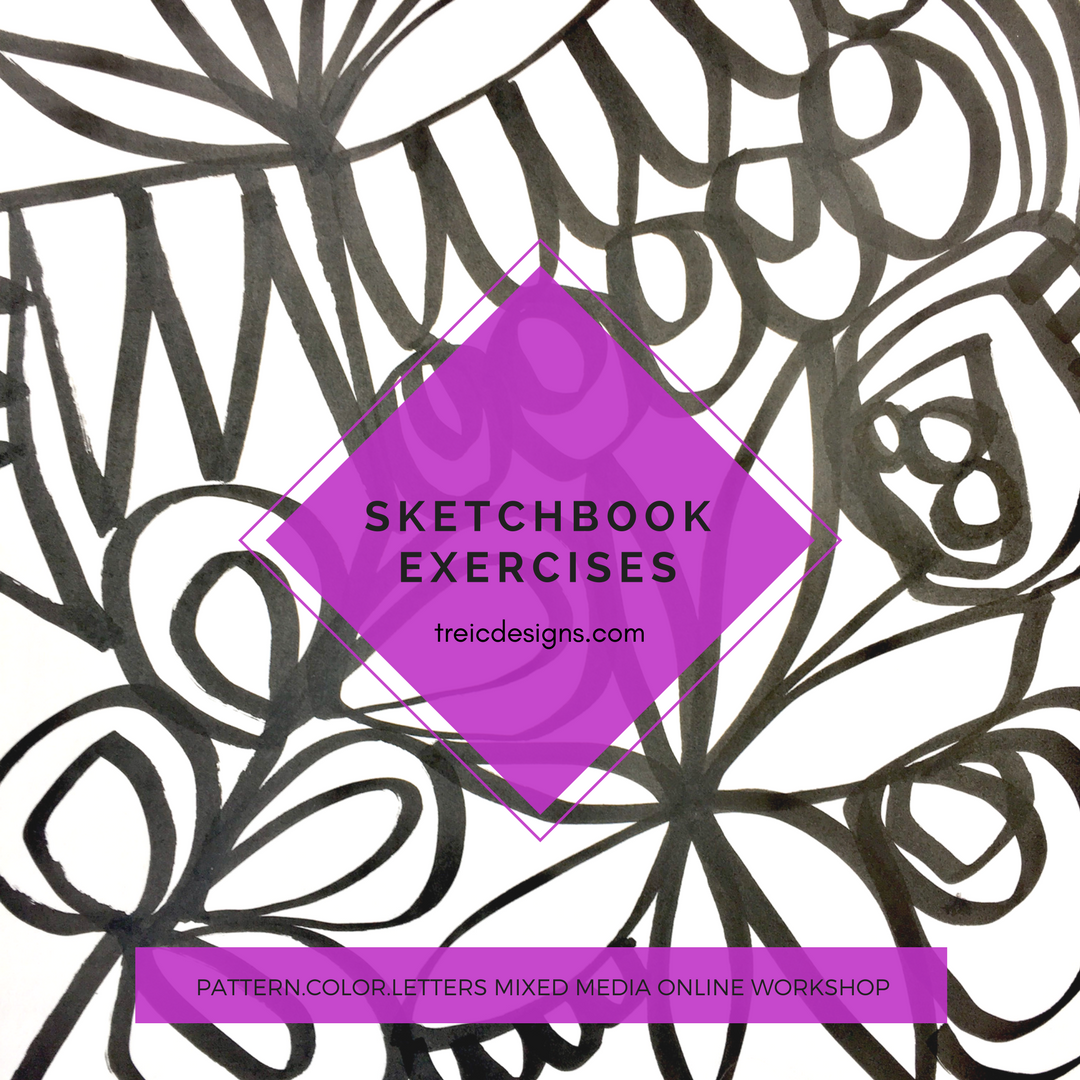 INSPIRATION SKETCHBOOK:pattern.color.letters - #tracibautistaCOLOR