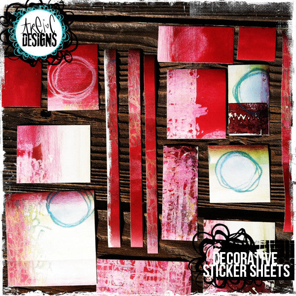 red sticker sheet set