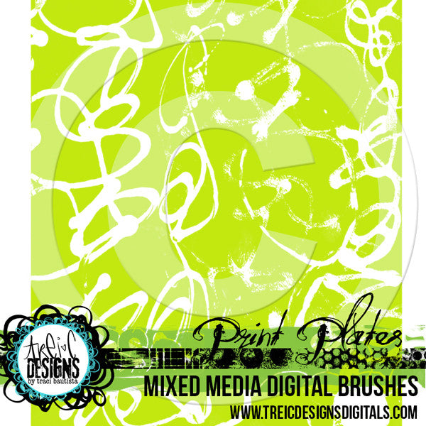 PRINT plates digital stencils + brushes