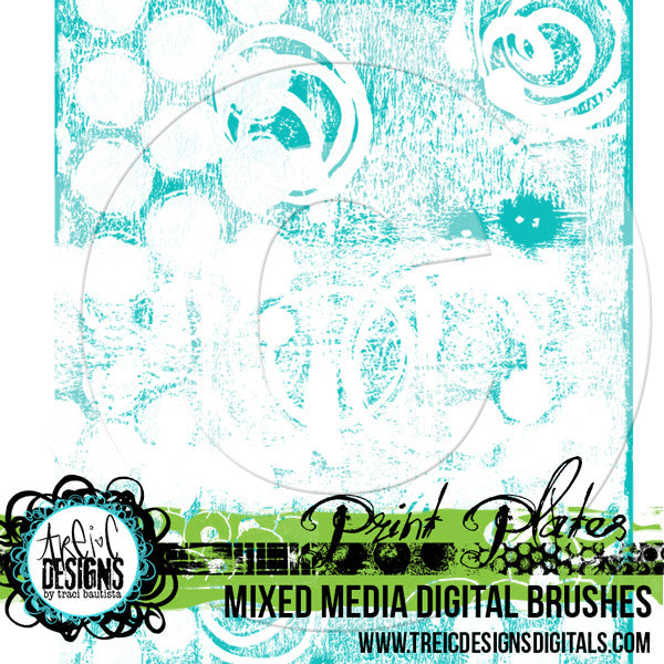 PRINT plates digital stencils + brushes