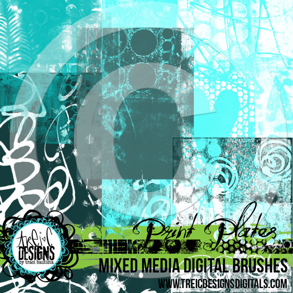 PRINT plates digital stencils + brushes