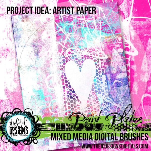 PRINT plates digital stencils + brushes