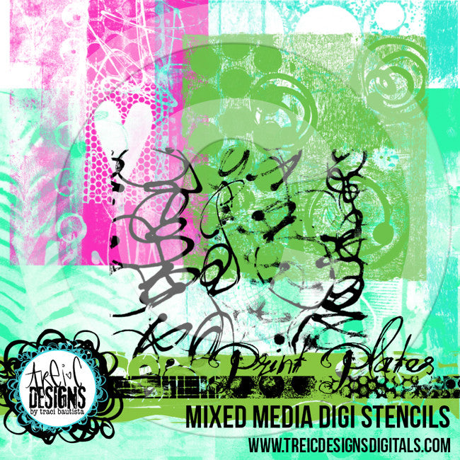 PRINT plates digital stencils + brushes