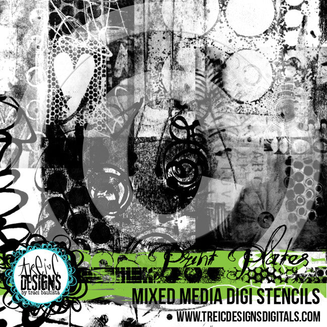 PRINT plates digital stencils + brushes