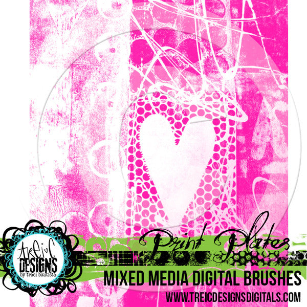 PRINT plates digital stencils + brushes