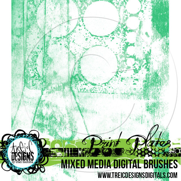 PRINT plates digital stencils + brushes