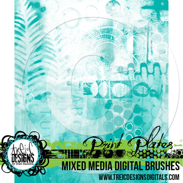 PRINT plates digital stencils + brushes