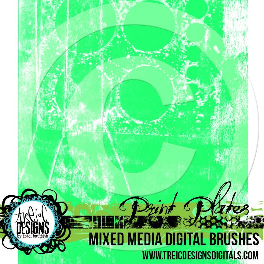 PRINT plates digital stencils + brushes